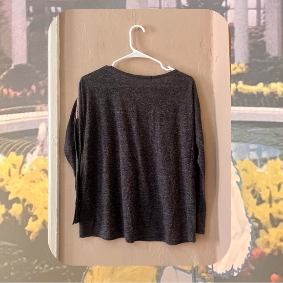 🍭 3/$30 Anthropologie knit top with colorful beaded embroidered accents - Picture 4 of 14